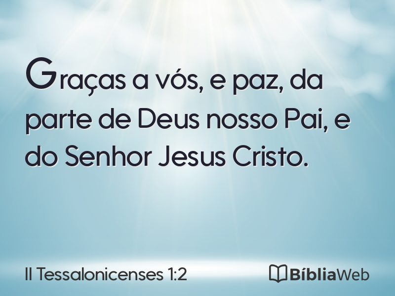 II Tessalonicenses 1:2 em imagem para compartilhar