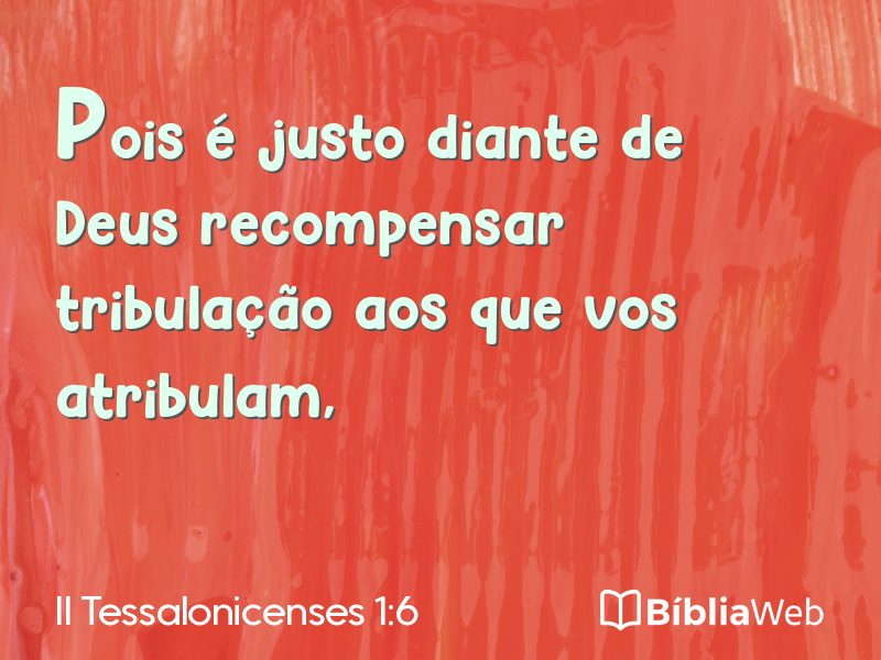 II Tessalonicenses 1:6 em imagem para compartilhar