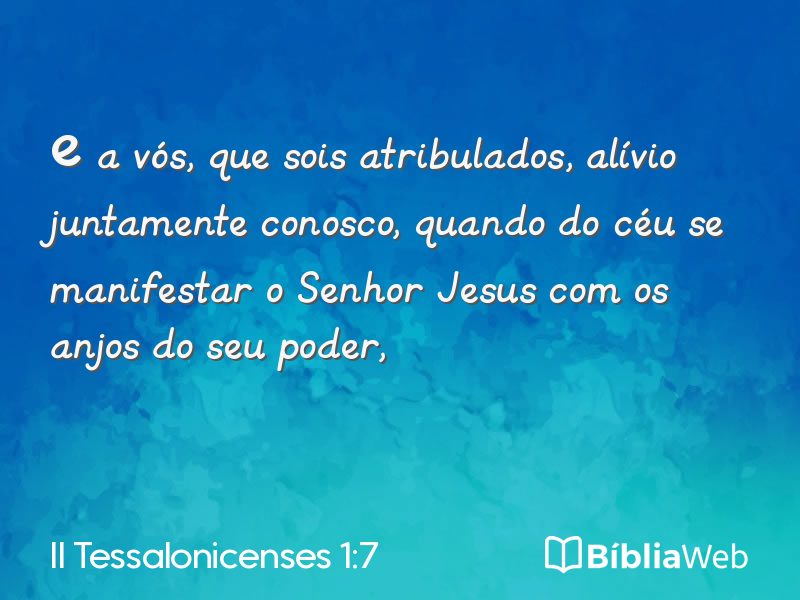 II Tessalonicenses 1:7 em imagem para compartilhar