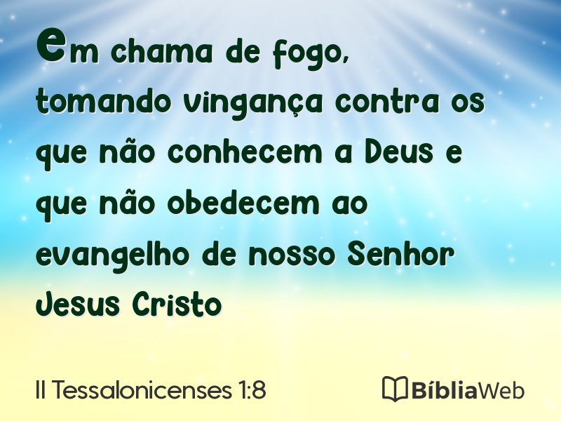 II Tessalonicenses 1:8 em imagem para compartilhar