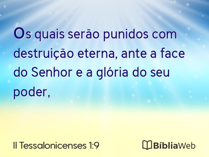 II Tessalonicenses 1:9 em imagem para compartilhar