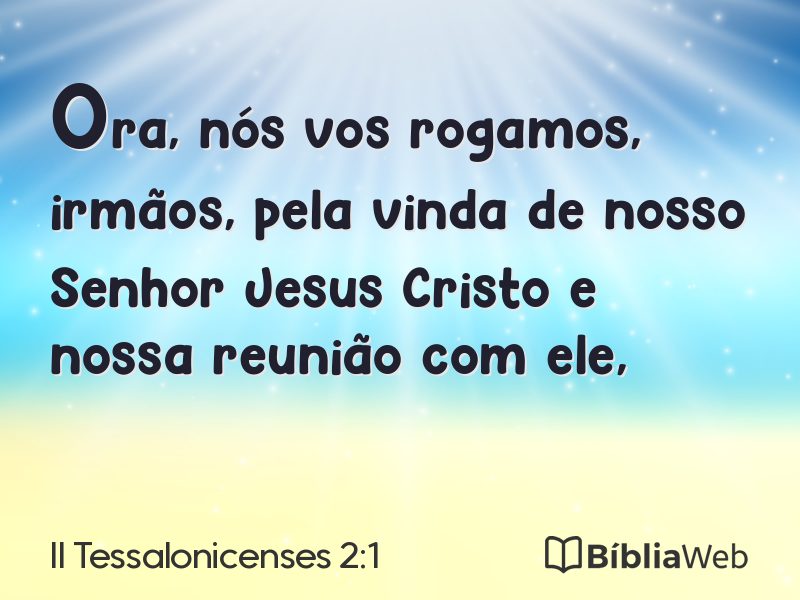 II Tessalonicenses 2:1 em imagem para compartilhar