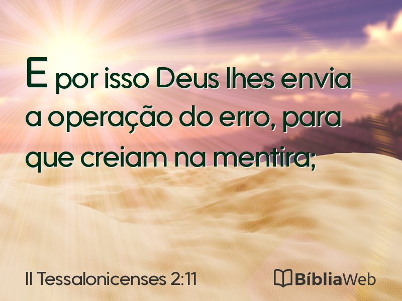 II Tessalonicenses 2:11 em imagem para compartilhar