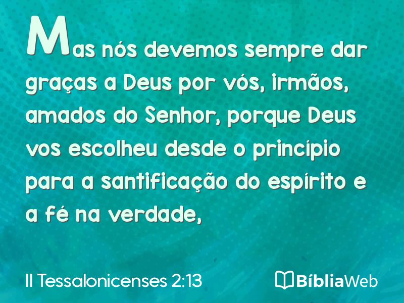 II Tessalonicenses 2:13 em imagem para compartilhar