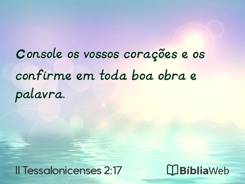 II Tessalonicenses 2:17 em imagem para compartilhar
