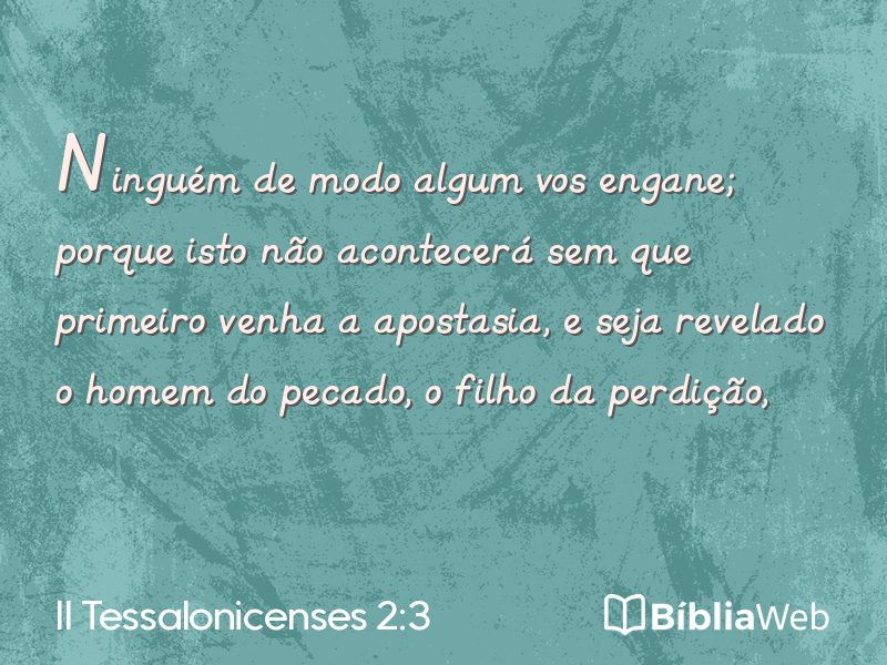 II Tessalonicenses 2:3 em imagem para compartilhar