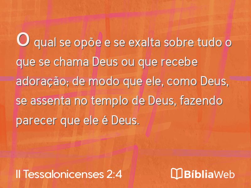 II Tessalonicenses 2:4 em imagem para compartilhar
