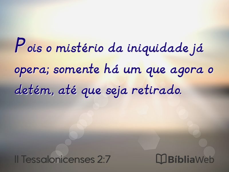 II Tessalonicenses 2:7 em imagem para compartilhar