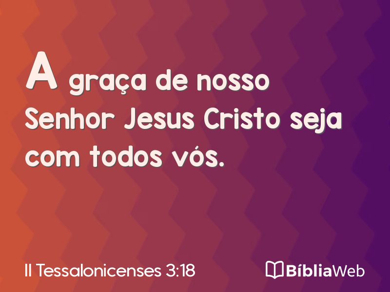 II Tessalonicenses 3:18 em imagem para compartilhar