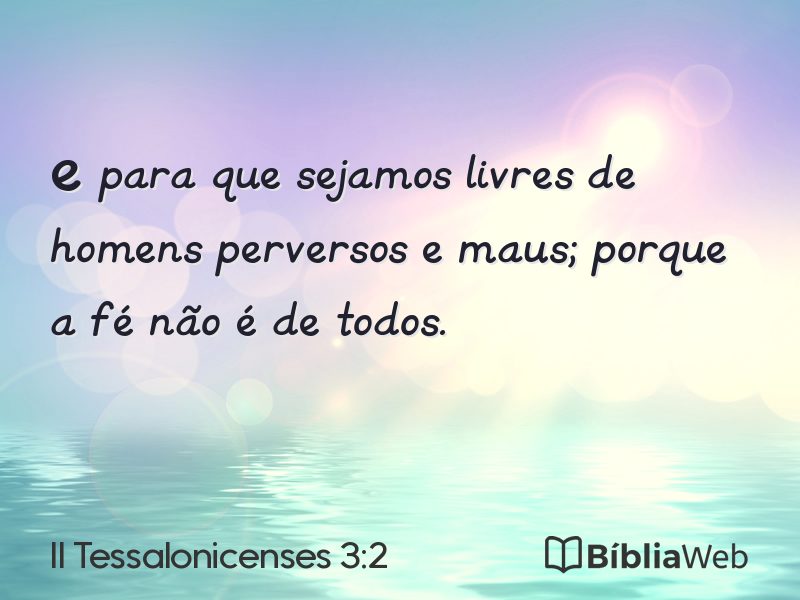 II Tessalonicenses 3:2 em imagem para compartilhar