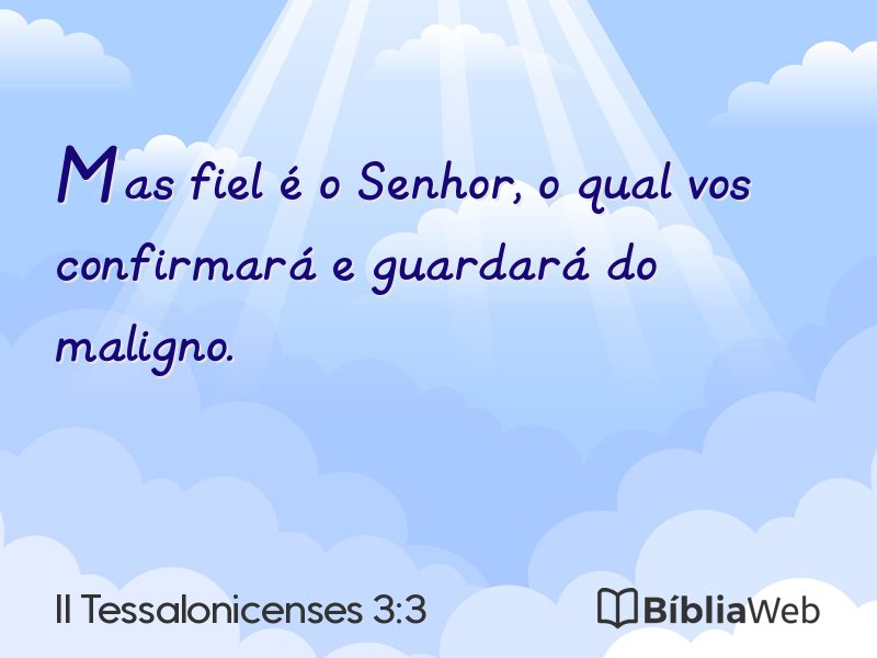 II Tessalonicenses 3:3 em imagem para compartilhar