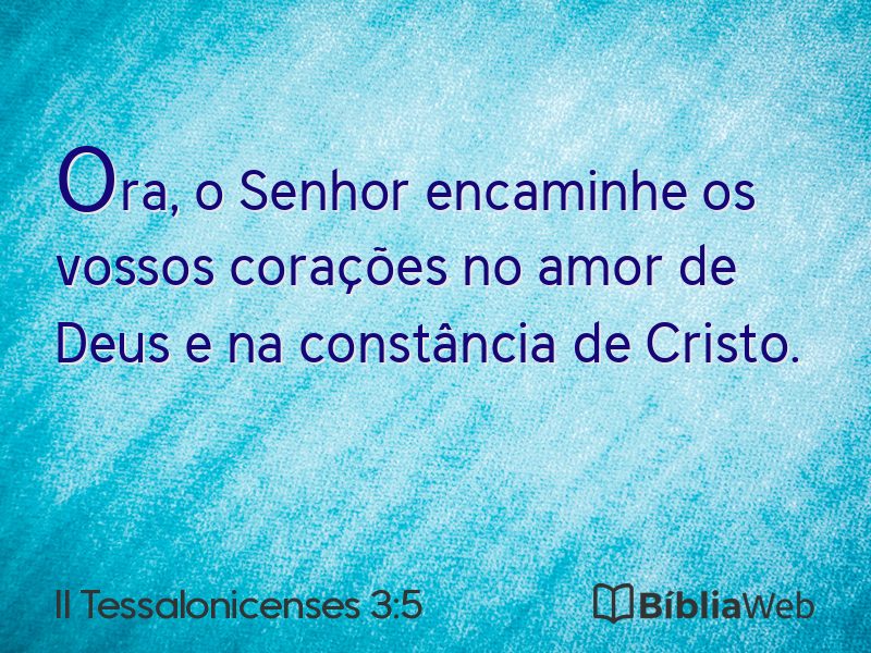 II Tessalonicenses 3:5 em imagem para compartilhar
