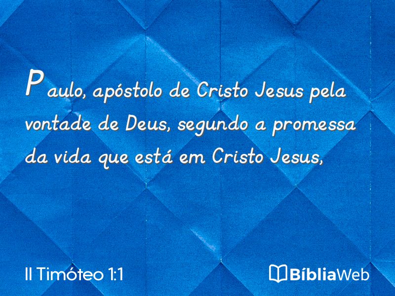 II Timóteo 1:1 em imagem para compartilhar