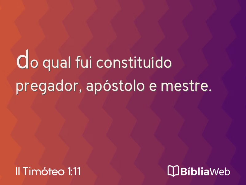II Timóteo 1:11 em imagem para compartilhar