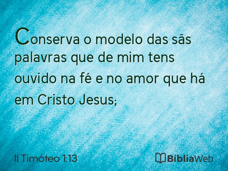 II Timóteo 1:13 em imagem para compartilhar
