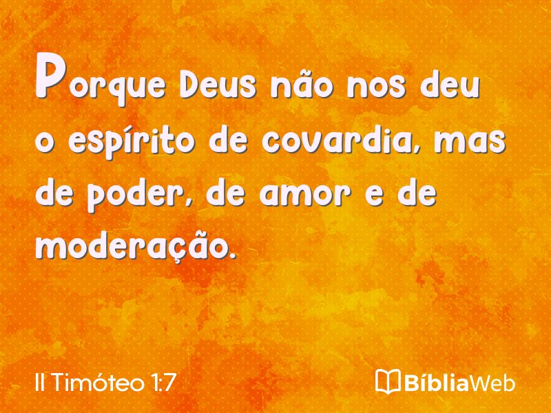 II Timóteo 1:7 em imagem para compartilhar