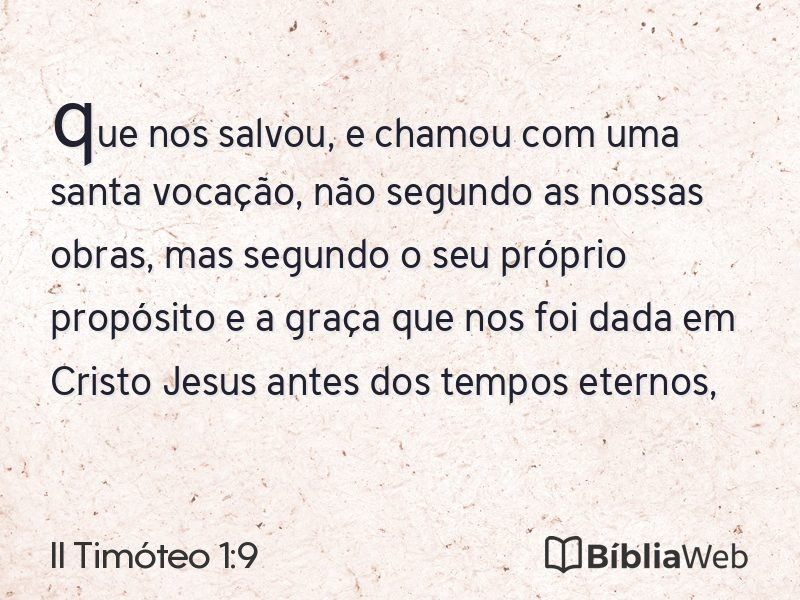 II Timóteo 1:9 em imagem para compartilhar