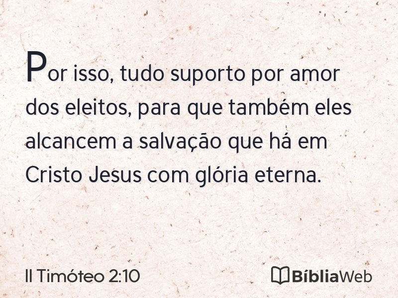 II Timóteo 2:10 em imagem para compartilhar