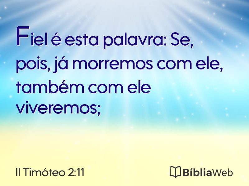 II Timóteo 2:11 em imagem para compartilhar