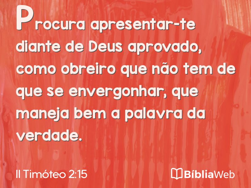 II Timóteo 2:15 em imagem para compartilhar