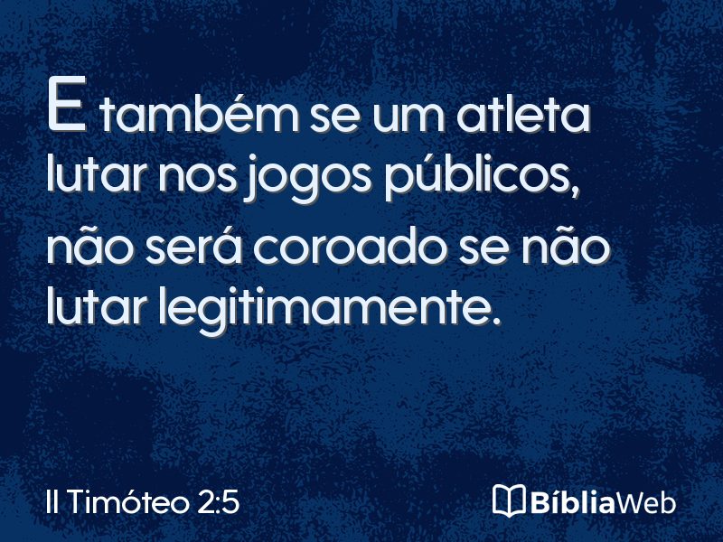 II Timóteo 2:5 em imagem para compartilhar