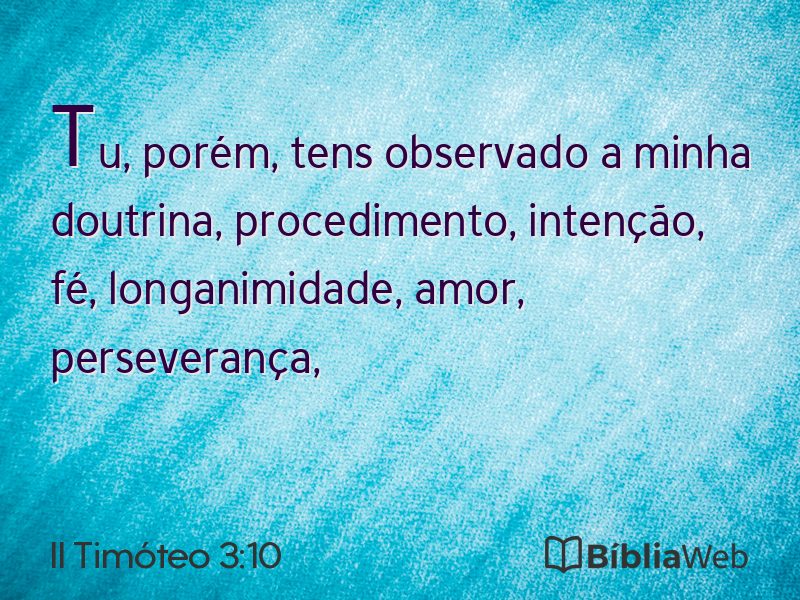 II Timóteo 3:10 em imagem para compartilhar