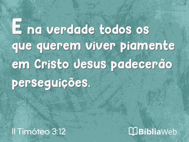 II Timóteo 3:12 em imagem para compartilhar