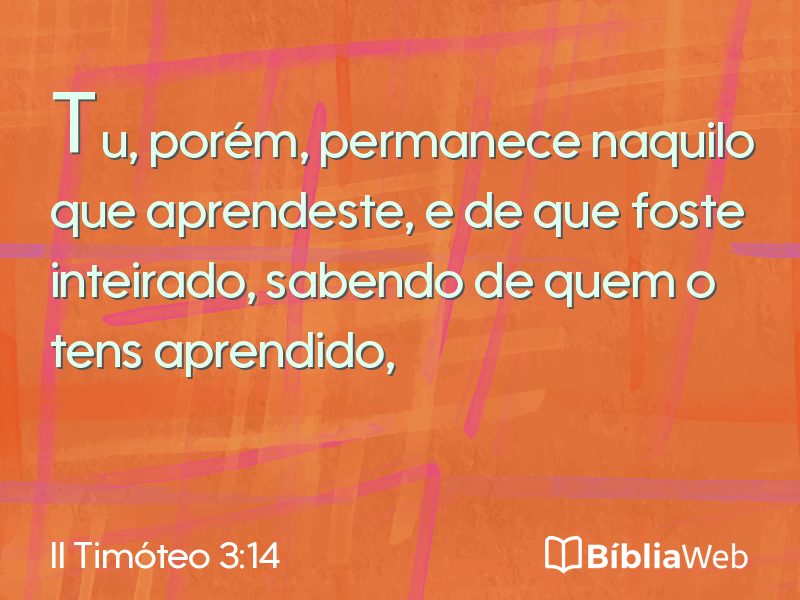 II Timóteo 3:14 em imagem para compartilhar