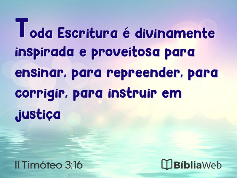 II Timóteo 3:16 em imagem para compartilhar