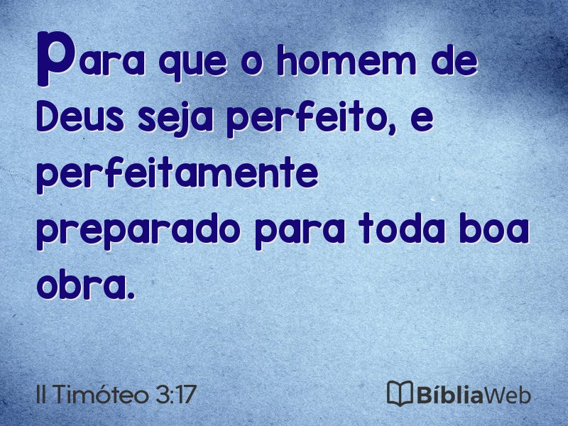 II Timóteo 3:17 em imagem para compartilhar