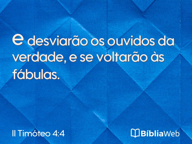 II Timóteo 4:4 em imagem para compartilhar
