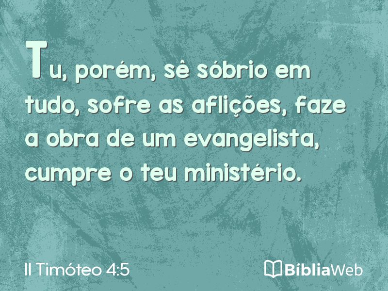 II Timóteo 4:5 em imagem para compartilhar