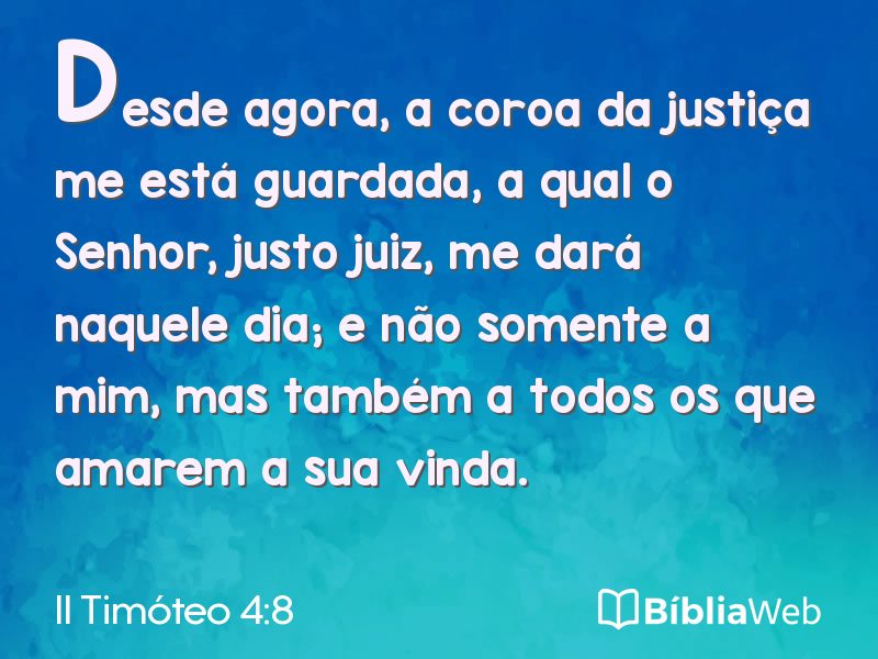 II Timóteo 4:8 em imagem para compartilhar