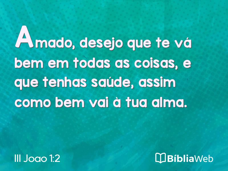 III Joao 1:2 em imagem para compartilhar