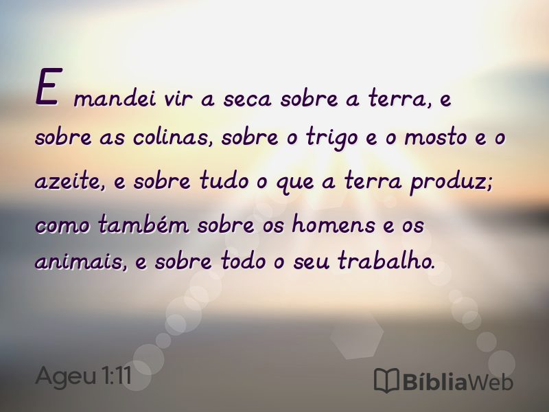 Ageu 1:11 em imagem para compartilhar