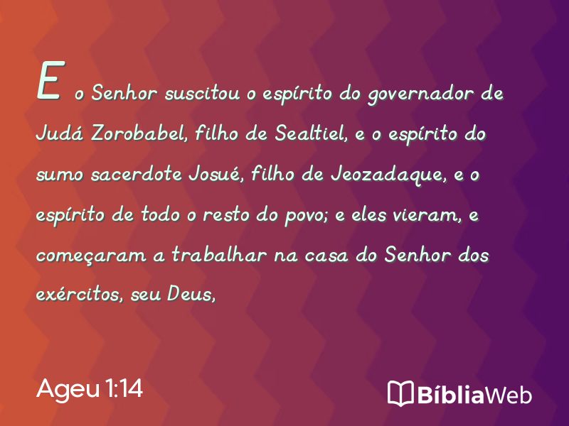Ageu 1:14 em imagem para compartilhar