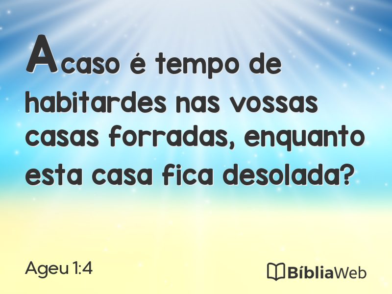 Ageu 1:4 em imagem para compartilhar