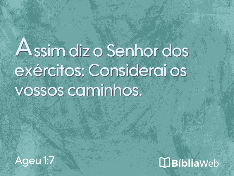 Ageu 1:7 em imagem para compartilhar