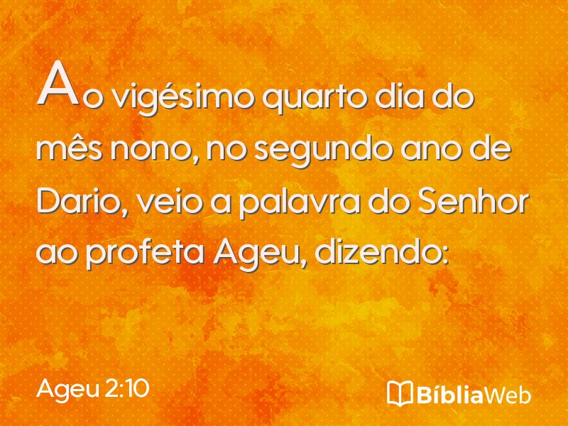 Ageu 2:10 em imagem para compartilhar