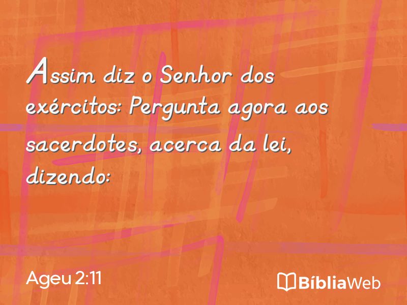 Ageu 2:11 em imagem para compartilhar