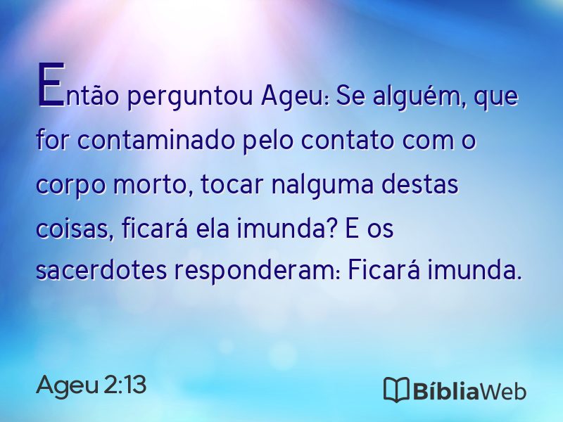 Ageu 2:13 em imagem para compartilhar