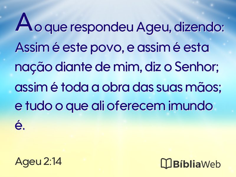 Ageu 2:14 em imagem para compartilhar