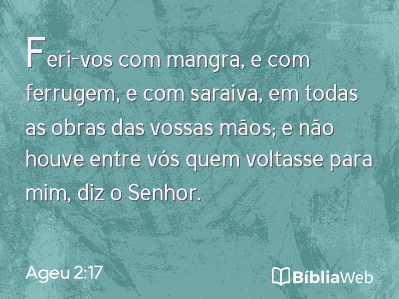 Ageu 2:17 em imagem para compartilhar