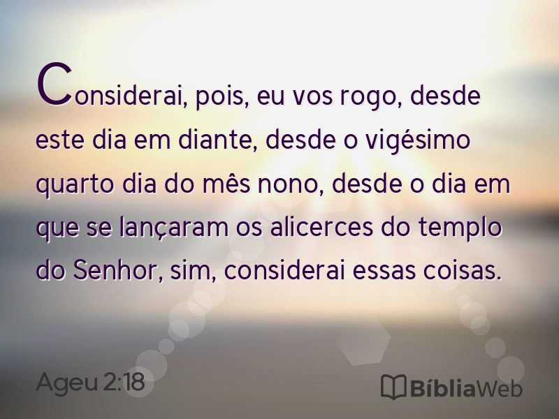 Ageu 2:18 em imagem para compartilhar