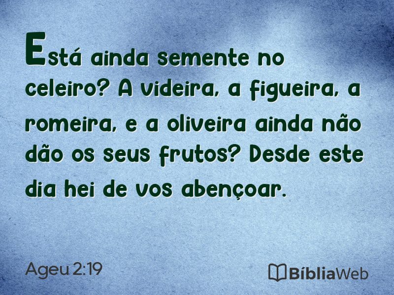Ageu 2:19 em imagem para compartilhar