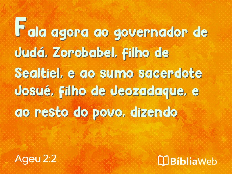 Ageu 2:2 em imagem para compartilhar