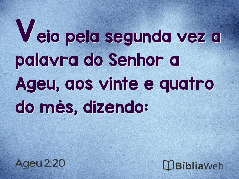Ageu 2:20 em imagem para compartilhar