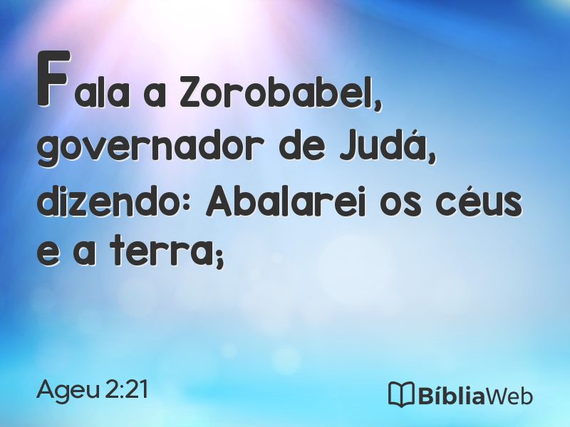 Ageu 2:21 em imagem para compartilhar