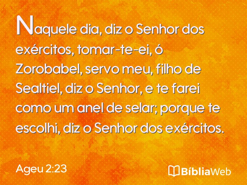 Ageu 2:23 em imagem para compartilhar