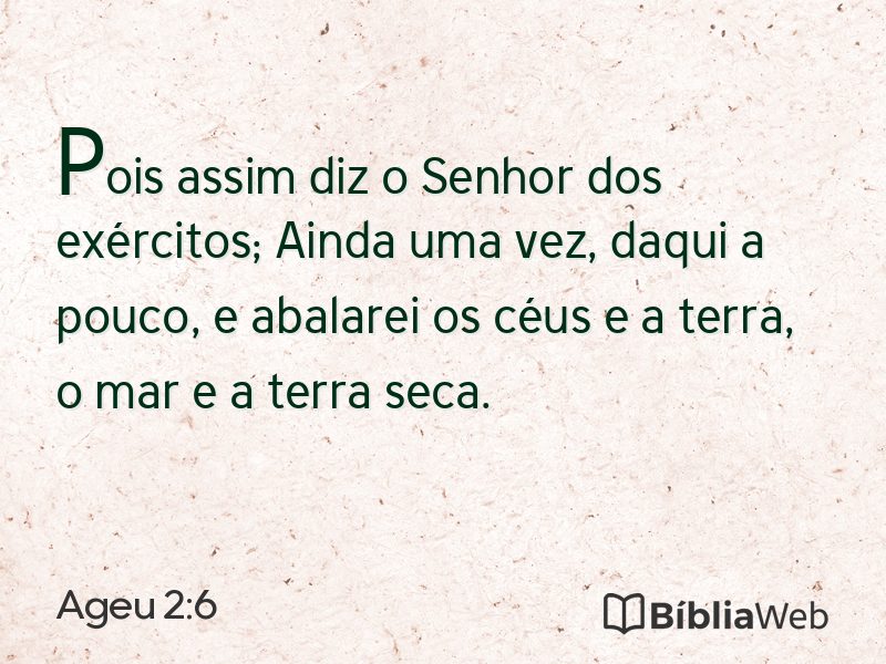 Ageu 2:6 em imagem para compartilhar